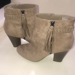 Tan booties